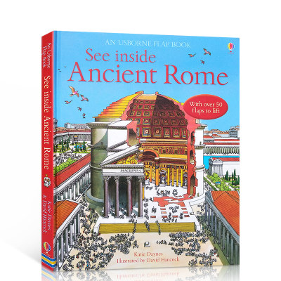 Usborne看里面系列古罗马See Inside Ancient Rome英文原版 科普立体机关翻翻书儿童启蒙早教认知 科普读物纸板书含80个小机关