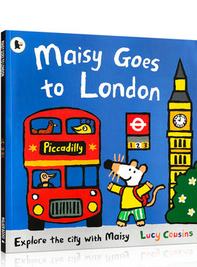 英文原版书小鼠波波去伦敦Maisy Goes to London幼儿儿童英语启蒙认知绘本廖彩杏推荐书单亲子互动学习进口读物Lucy Cousins