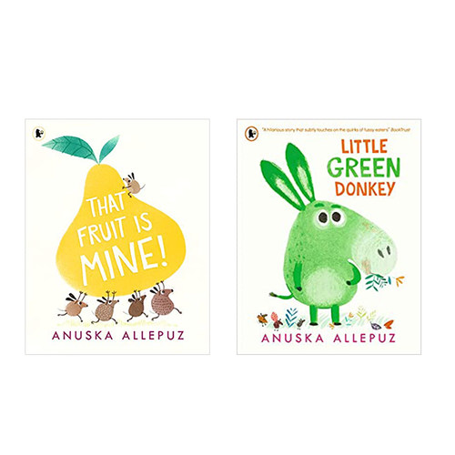 英文原版Anuska Allepuz经典著作2册小绿驴 Little Green Donkey/That Fruit Is Mine幼儿童英语启蒙绘本亲子共读行为习惯养成早教