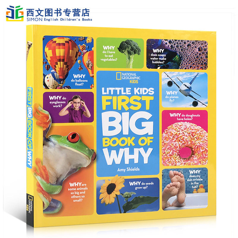 英文原版Little Kids First Big Book of Why国家地理大开本启蒙儿童百科书探索世界彩色绘本图画书national geographic kids
