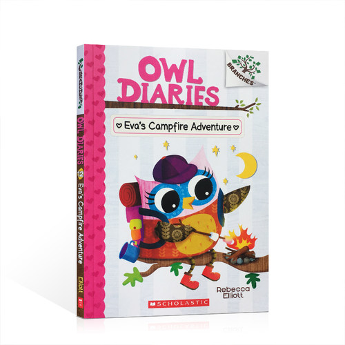 英文原版Owl Diaries 12 Eva's Campfire Adventure猫头鹰日记Scholastic Branches学乐大树系列绘本儿童桥梁章节书籍课外分级读物