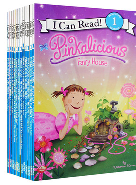 进口英文书原版 Pinkalicious 粉红控10册 儿童绘本I can read 汪培珽推荐一阶段书单 3-6岁女孩趣味图画英语分阶读物故事书