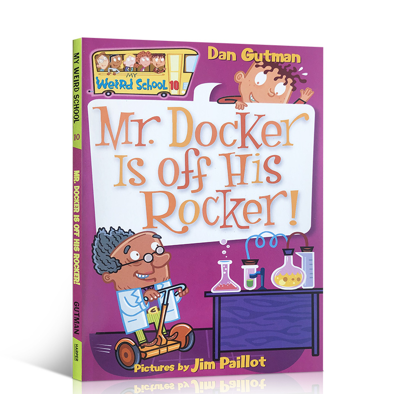 【送音频】疯狂学校 英文原版 My Weird School #10:Mr. Docker Is off His Rocker!校园题材经典初级章节书美国小学推荐漫画小说