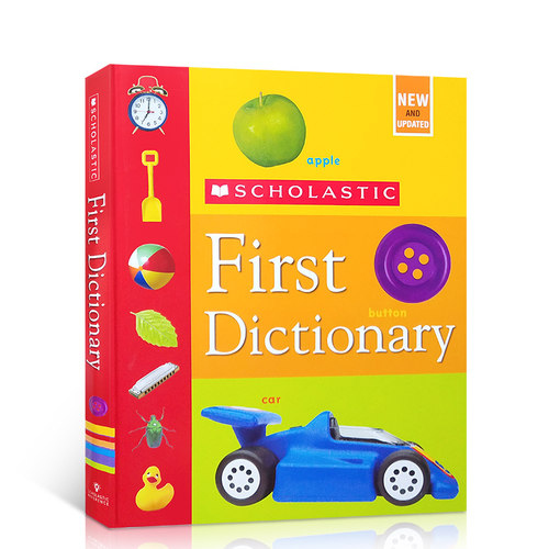 英文原版绘本 Scholastic First Dictionary 学乐 儿童图画图解辞典 精装 4-8岁学生启蒙阅读学习词典英语 正版进口图画书彩色插图