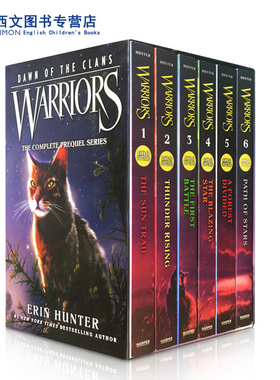 正版送音频进口猫武士五部曲1-6册盒装 英文原版青春小说Warriors Dawn of the Clans第五部英文版章节桥梁书青少年英语课外读物