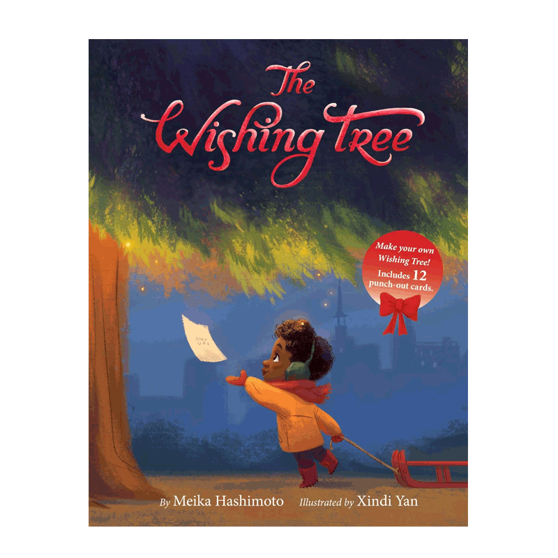 英文原版 The Wishing Tree 许愿树 附许愿卡许下圣诞愿望挂树上 4-8岁儿童宝宝启蒙认知圣诞节日主题 许愿卡/节日贺卡精装绘本