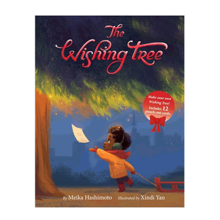 英文原版 The Wishing Tree 许愿树 附许愿卡许下圣诞愿望挂树上 4-8岁儿童宝宝启蒙认知圣诞节日主题 许愿卡/节日贺卡精装绘本