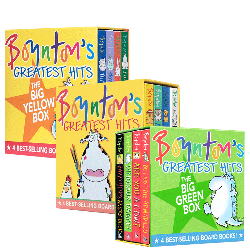 送音频 英文原版Boynton's greatest hits博因顿的伟大作品系列12本儿童英语启蒙认知绘本宝宝撕不烂纸板书亲子互动共读早教