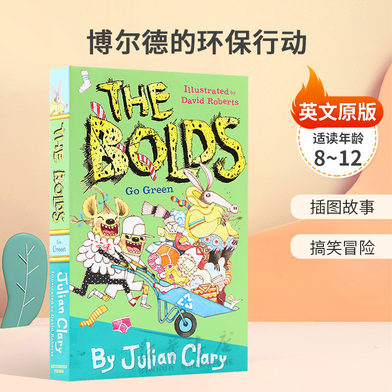英文原版The Bolds #6: The Bolds Go Green博尔德的环保行动博尔德一家搞笑故事插图故事章节书幽默搞笑8-12岁
