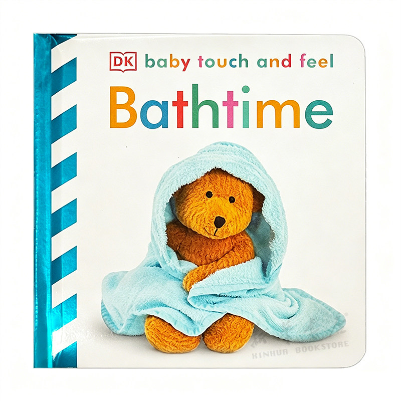 英文原版绘本Bathtime Baby Touch and Feel洗澡时间触摸纸板英文版英语启蒙入门早教图画书亲子育儿学前互动益智趣味玩具