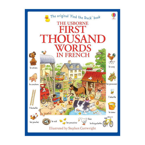预售英文原版First Thousand Words in French基础法语1000个单词看图识法语单词主题单词 全彩插图 法英双语平装单词书4-8岁