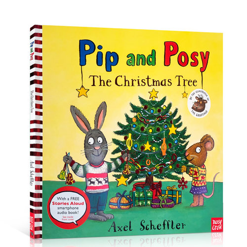 送音频Pip and Posy The Christmas Tree波西和皮普圣诞树英文原版绘本平装名家Axel Scheffler儿童启蒙图画书圣诞节主题3-6岁