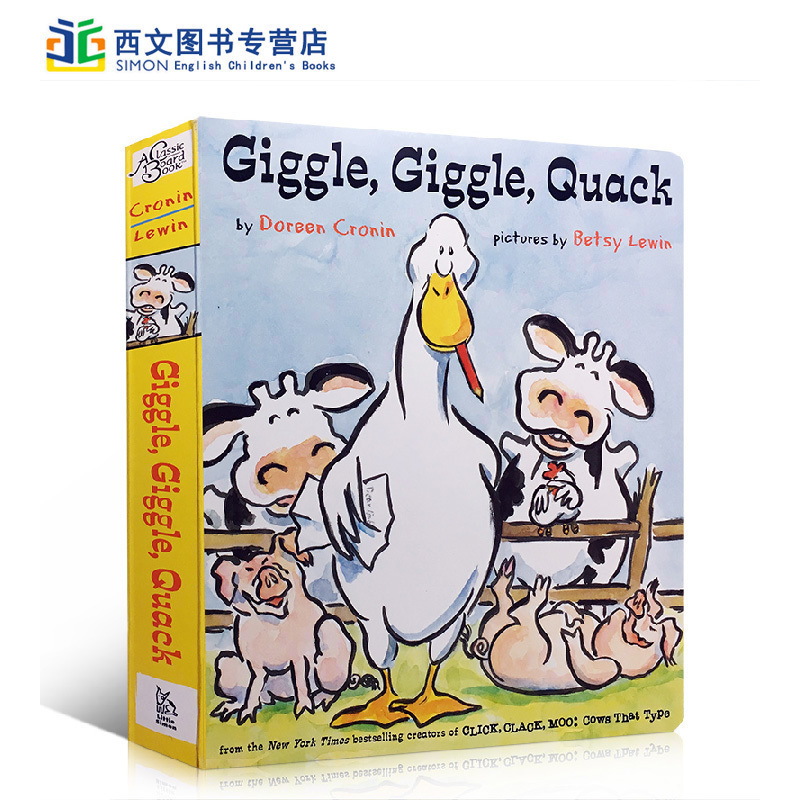 英文原版Giggle Giggle Quack嘻哈农场系列英语绘本吱咕嘎Click Clack Moo同作者凯迪克奖儿童宝宝想象力培养国外获奖经典3-6岁-封面