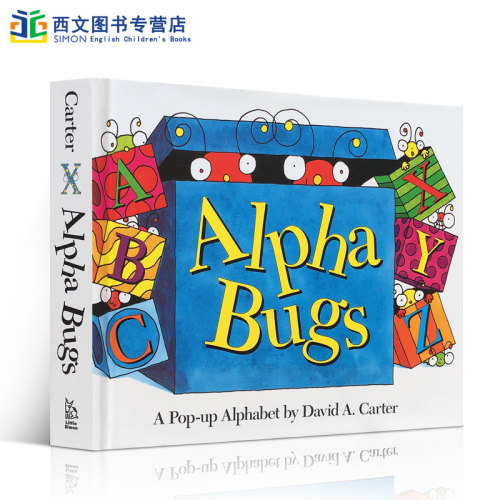 送音频 英文原版 ABC26个字母ztoz3d立体书Alpha Bugs: A Pop-Up Awesome Alphabet  David Carter's Bugs神奇动态小虫虫