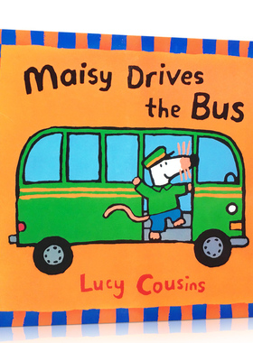 【送音频】英文原版 Maisy Drives the Bus 小鼠波波乘公交 儿童启蒙认知绘本 睡前故事图画书 Lucy Cousins