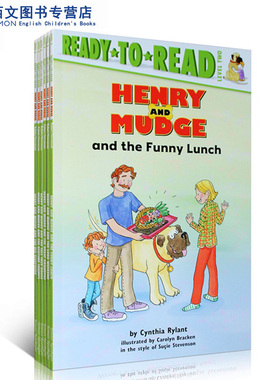 英文原版进口绘本 Henry and mudge ready-to-read系列丛书 亨利和玛吉6册装汪培珽推荐送音频友谊情商管理绘本阅读提高送音频
