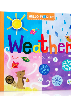 英文原版绘本Hello World Weather你好科学小世界自然天气文气象小百科低幼科普读物启蒙认知STEM可搭solar system