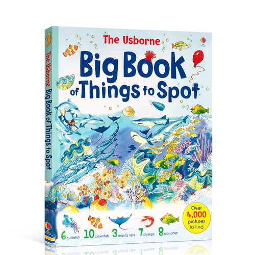 Usborne英文原版启蒙认知少儿图画书The Big Book of Things to Spot儿童科普绘本农场上的1001件事幼儿百科趣味幼儿园6+岁