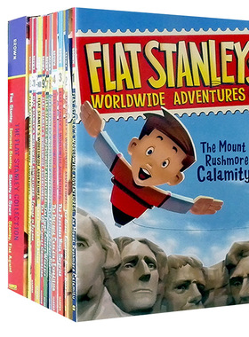 英文原版青少年小说Flat Stanley 扁平斯坦利16本章节桥梁书6-12岁男孩英雄主题世界大冒险纸片人史丹利课外阅读趣味故事Christmas