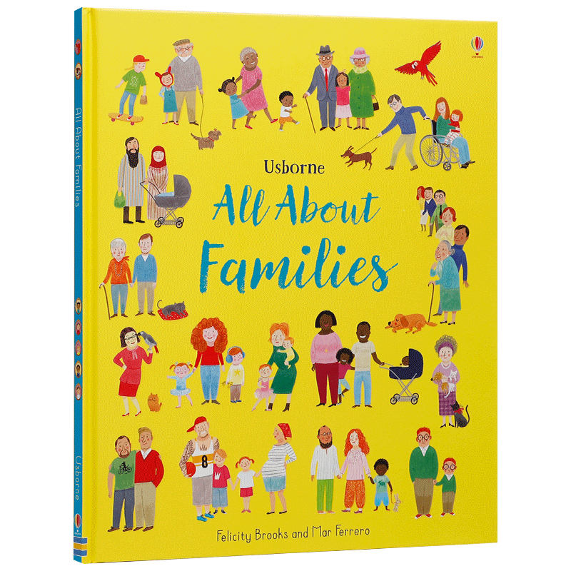 Usborne尤斯伯恩英文原版绘本All About Families关于家庭关系 儿童英语启蒙认知亲子共读情商情绪管理 展示家庭的各种形态