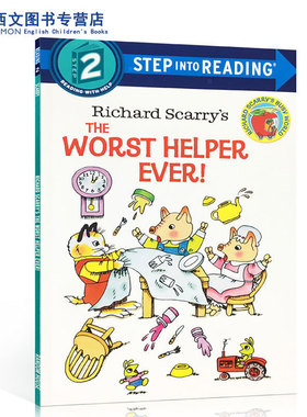英文原版儿童绘本 Step into Reading 美国兰登经典分级读物 全英语版 Richard Scarry 现货正版进口图画故事书籍