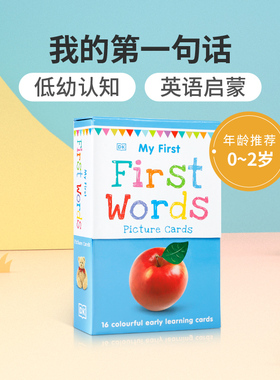英文原版My First Words Picture Cards我的第一句话 宝宝认知卡片 DK出版0-2岁低幼儿童英语启蒙认知绘本 亲子互动共读早教书