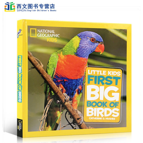 英文原版 National Geographic美国国家地理Little Kids First Big Book of Birds儿童百科精装大开本 鸟类启蒙7-10岁儿童读物阅读