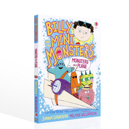 预售送音频Usborne英文原版Billy and the Mini Monsters Monsters on a Plane尤斯伯恩儿童桥梁漫画书扩展阅读幽默搞笑英语早教