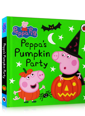 预售英文原版进口Peppa Pig Peppa's Pumpkin Party来跟粉红猪小妹佩奇过万圣节0-3-6岁学习知识英语启蒙撕不烂纸板书Halloween