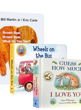 【送音频】英文原版 启蒙绘本 Brown Bear what do you see棕熊 wheels on the bus 公车上的轮子Guess How much I love you