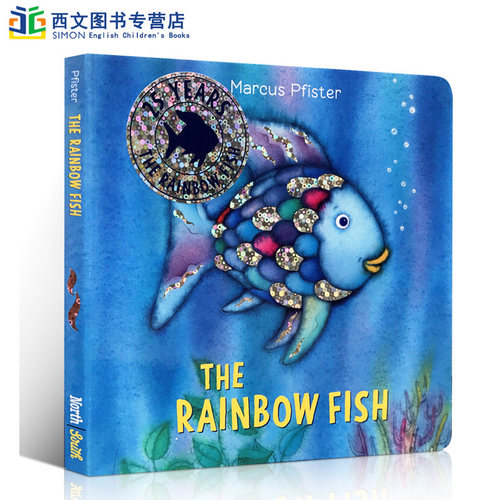 预售英文原版The Rainbow Fish彩虹鱼3-6岁儿童情绪管理绘本读物儿童启蒙认知阅读英语训练辅导睡前图画故事书 凯特格林纳威奖