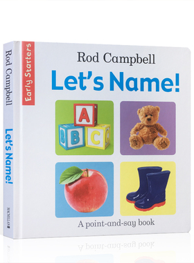 英文原版绘本 Early Starters Let's Name!儿童早教启蒙英语单词图画词典 婴幼儿动物认知撕不烂纸板书dear zoo同作者Rod Campbell