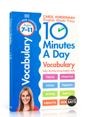 DK出版 每天十分钟：自然拼读 10 Minutes a Day Vocabulary Key Stage 2分级阅读课外教材词汇英语原版书小学生练习册7-11岁