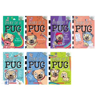 Pug：Pug Blasts 进口英文原版 Off哈巴狗日记9册儿童全彩图画故事书学乐大树姐妹篇橡树系列Scholastic正版 书Diary