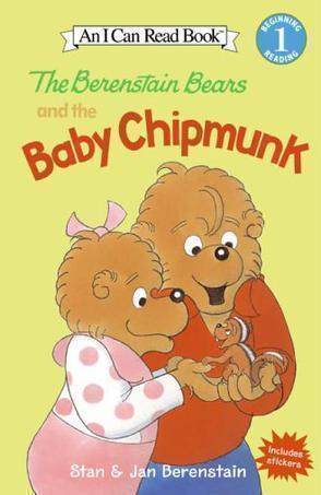 送音频I Can Read Level 1:Berenstain Bears and the Baby Chipmunk贝贝熊和花栗鼠宝宝英文原版绘本汪培珽推荐一阶段启蒙