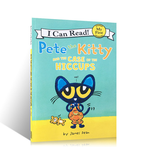 英文原版皮特猫系列My first I Can Read Pete the Kitty and the Case of the Hiccups少儿童初级阅读图画故事2-6岁亲子共读