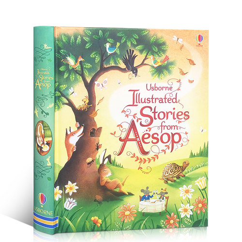 进口英文原版绘本 Usborne Illustrated Stories from Aesop 伊索寓言纯英文版精装全彩插画版 儿童故事书 学生课外英文读物