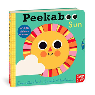 Dog Peekaboo躲猫猫系列Sun Cow 英文原版 Moon Santa太阳 Bear Car Apple 圣诞老人亲子互动机关操作游戏书 House Lion Love