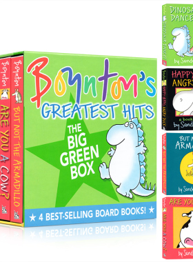 【送音频】Boynton's Greatest Hits The Big Green Box桑德拉·博因顿启蒙经典图画书英文原版儿童情绪管理绘本4册礼盒装纸板