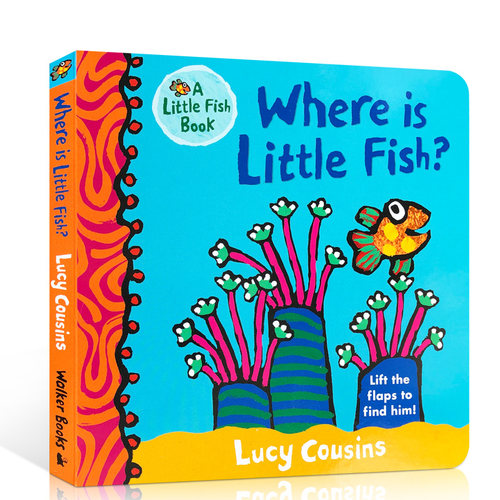 预售小鱼在哪里 Where Is Little Fish? 英文原版绘本 英语儿童启蒙翻翻纸板书亲子互动共读 小鼠波波同作者lucy cousins