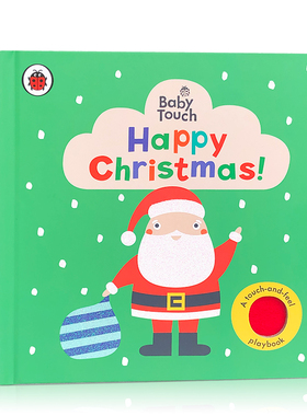 英文原版 Ladybird:Baby Touch: Happy Christmas 低幼儿触摸书：圣诞快乐! 节日绘本圣诞节 儿童入门启蒙 santa claus