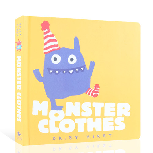 进口英文原版绘本怪物的衣服Monster Clothes低幼儿童启蒙图画书3-5岁宝宝英语入门故事书探索认知世界纸板书亲子互动阅读书籍正版