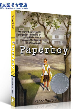 英文原版报童PAPERBOY送报男孩纽伯瑞银奖儿童文学小说适合10岁及以上读者阅读中小学阅读课外推荐提升英语水平励志积极乐观