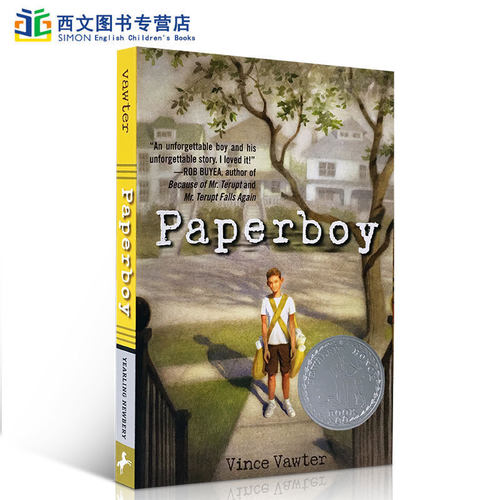 英文原版报童PAPERBOY送报男孩纽伯瑞银奖儿童文学小说适合10岁及以上读者阅读中小学阅读课外推荐提升英语水平励志积极乐观