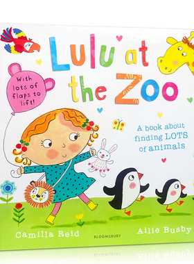 英文原版绘本露露Lulu系列at the Zoo 露露动物园之旅 儿童启蒙图画故事正版书 幼儿亲子阅读翻翻书3-6岁学前益智教育读物童书