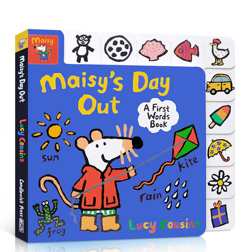 英文原版进口Maisy's Day Out: A First Words Book小鼠波波的一天廖彩杏书单2-6-8岁幼儿早教英语启蒙儿童英语亲子共读图画书