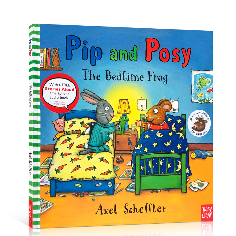 【送音频】英文原版绘本 Pip and Posy the bedtime frog 波西和皮普 睡前故事 儿童启蒙绘本 名家 Axel Scheffler图画书 3-6岁 书籍/杂志/报纸 儿童读物原版书 原图主图