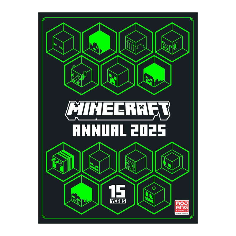 预售英文精装原版官方全图解游戏周边Minecraft Annual 2025 我的世界2025年鉴 制作模板、考古和如何在抢劫者袭击中幸存下来