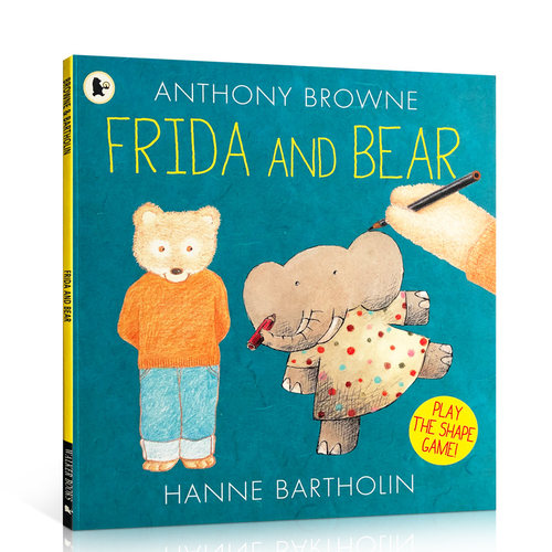 艺术美术启蒙  Frida And Bear  一起玩形状游戏 培养孩子想象力 英文原版亲子共读互动图画书鸭子骑车记同作者安东尼布朗绘本系列