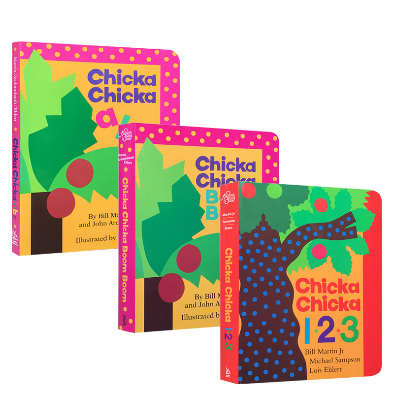 英文原版 chicka chicka boom bomm abc 123 叽喀叽喀系列3本 名家